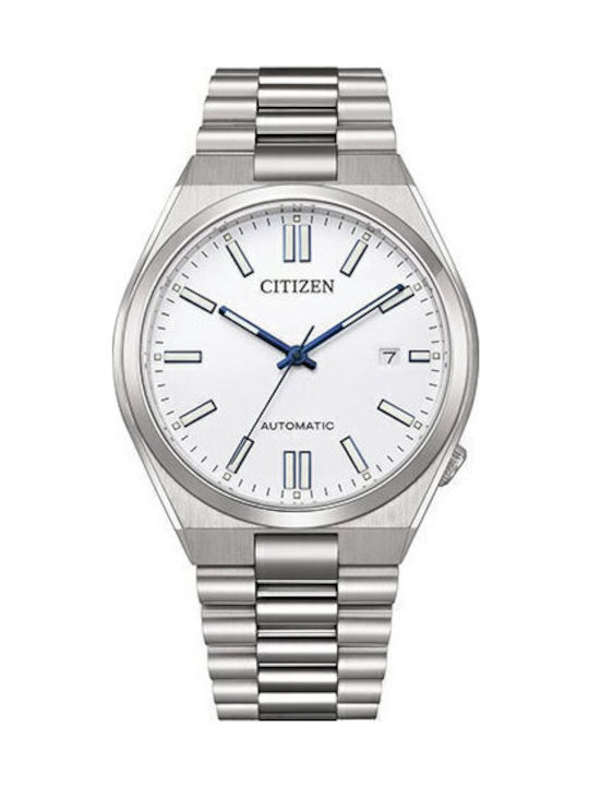 Citizen Tsuyosa Ανδρικό Ρολόι 40mm Χρονογράφος Αυτόματο με Ασημί Μεταλλικό Μπρασελέ - Image 4