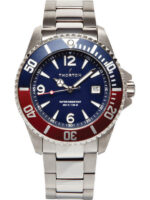 Thorton Ανδρικό Ρολόι 46mm Μπαταρίας με Ασημί Μεταλλικό Μπρασελέ