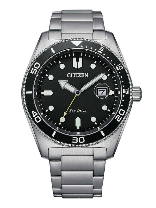 Citizen Ανδρικό Ρολόι 43mm Μπαταρίας με Ασημί Μεταλλικό Μπρασελέ - Image 1