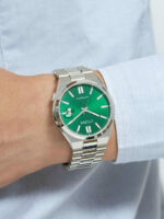 Citizen Tsuyosa Ανδρικό Ρολόι 40mm Αυτόματο με Ασημί Μεταλλικό Μπρασελέ