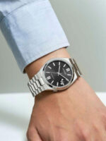 Citizen Ανδρικό Ρολόι 40mm Αυτόματο με Ασημί Μεταλλικό Μπρασελέ