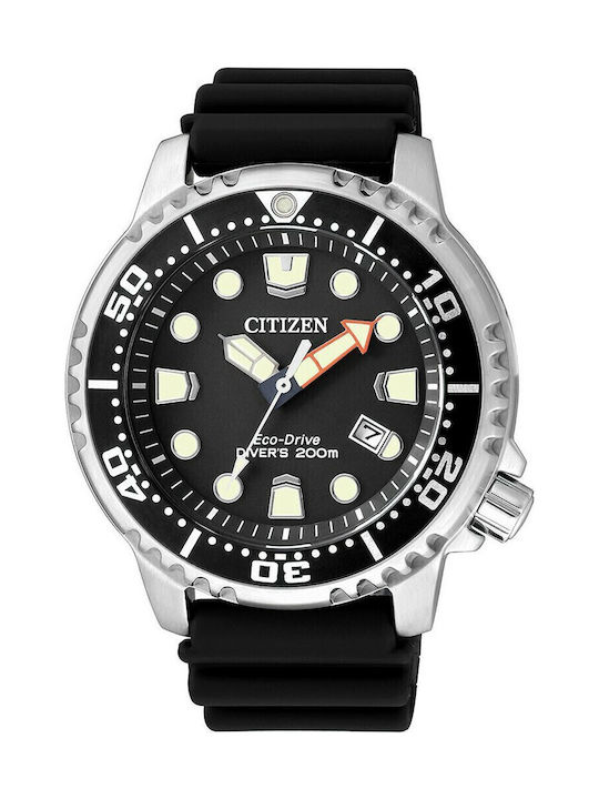 Citizen Promaster Ανδρικό Ρολόι 44mm Eco - Drive με Μαύρο Καουτσούκ Λουράκι - Image 2