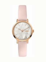 Lacoste Cannes Γυναικείο Ρολόι Μπαταρίας με Ροζ Δερμάτινο Λουράκι KOD 2001120