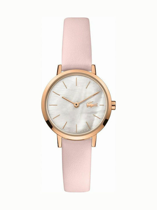 Lacoste Cannes Γυναικείο Ρολόι Μπαταρίας με Ροζ Δερμάτινο Λουράκι KOD 2001120 - Image 1