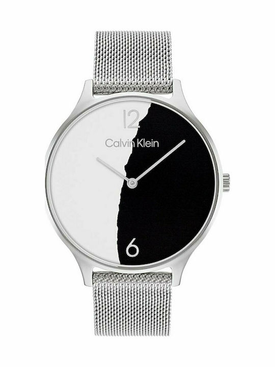 Calvin Klein Timeless Γυναικείο Ρολόι 38mm Μπαταρίας με Ασημί Μεταλλικό Μπρασελέ - Image 4