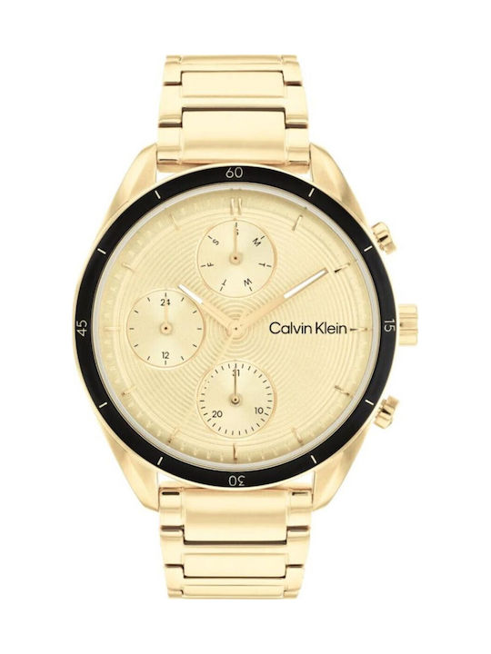 Calvin Klein Γυναικείο Ρολόι 38mm Μπαταρίας με Χρυσό Μεταλλικό Μπρασελέ - Image 2