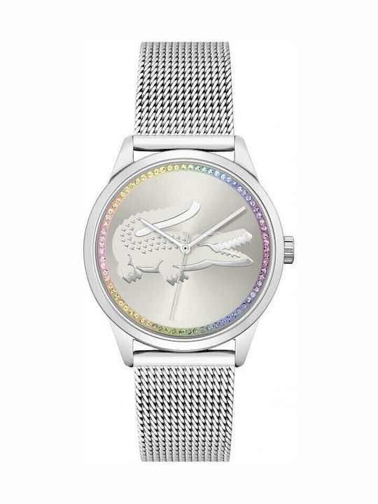 Lacoste Ladycroc Γυναικείο Ρολόι 32mm Μπαταρίας με Ασημί Μεταλλικό Μπρασελέ KOD 2001259 - Image 1
