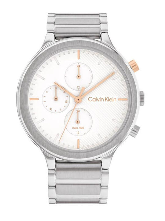 Calvin Klein Energize Γυναικείο Ρολόι 38mm Μπαταρίας με Ασημί Μεταλλικό Μπρασελέ - Image 1