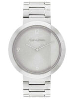 Calvin Klein Eccentric Γυναικείο Ρολόι 38mm Μπαταρίας με Ασημί Μεταλλικό Μπρασελέ