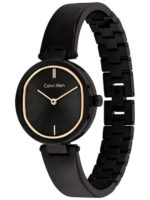 Calvin Klein Γυναικείο Ρολόι 30mm Μπαταρίας με Μαύρο Μεταλλικό Μπρασελέ