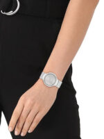 Calvin Klein Eccentric Γυναικείο Ρολόι 38mm Μπαταρίας με Ασημί Μεταλλικό Μπρασελέ - Image 4