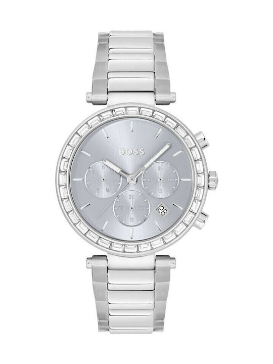 Boss Andra Γυναικείο Ρολόι 39mm Μπαταρίας με Ασημί Μεταλλικό Μπρασελέ kod 1502692 - Image 1