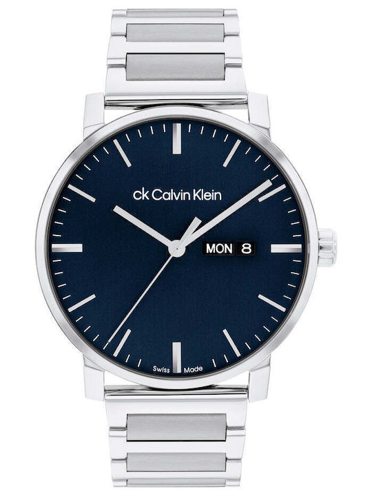 Calvin Klein Γυναικείο Ρολόι 44mm Μπαταρίας με Ασημί Μεταλλικό Μπρασελέ kod 25000069 - Image 1