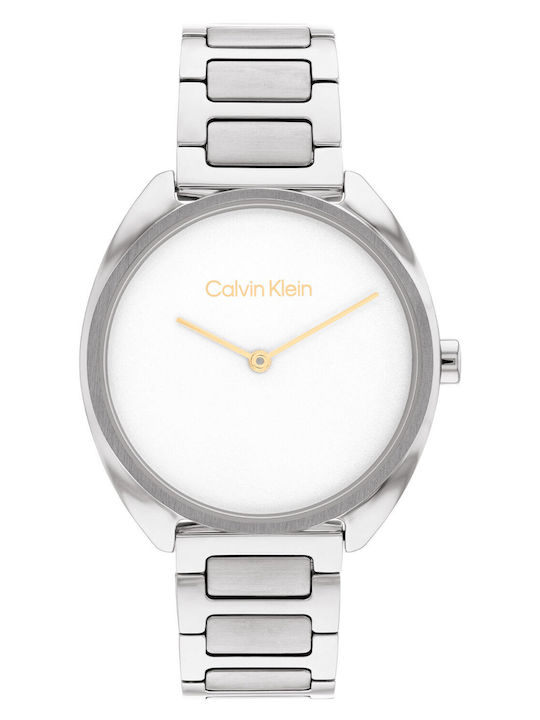 Calvin Klein Γυναικείο Ρολόι 34mm Μπαταρίας με Ασημί Μεταλλικό Μπρασελέ - Image 2