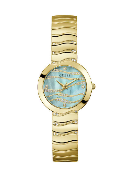 Guess Γυναικείο Ρολόι 30mm Χρονογράφος Μπαταρίας με Χρυσό Μεταλλικό Μπρασελέ KOD GW0871L2 - Image 2