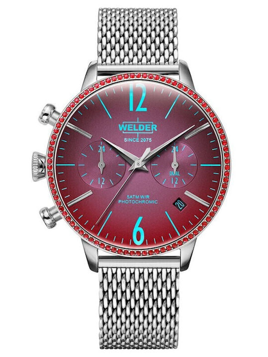 Welder Moody Γυναικείο Ρολόι Μπαταρίας με Ασημί Μεταλλικό Μπρασελέ - Image 1