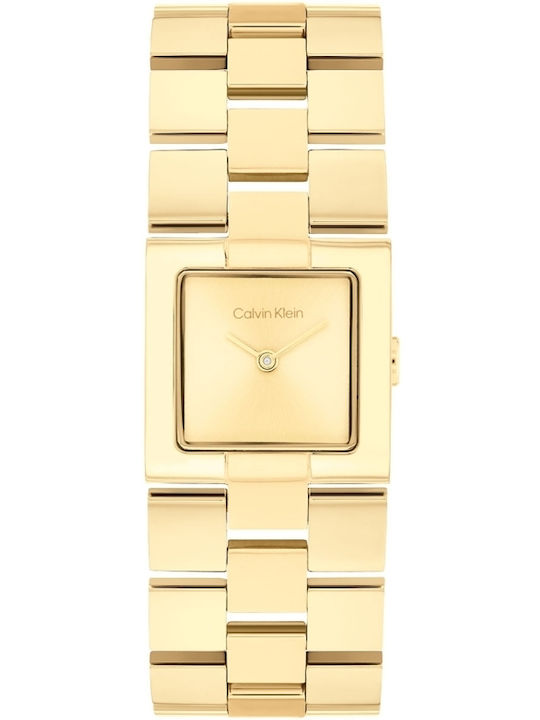 Calvin Klein Meridian Γυναικείο Ρολόι 22mm Μπαταρίας με Χρυσό Μεταλλικό Μπρασελέ - Image 1