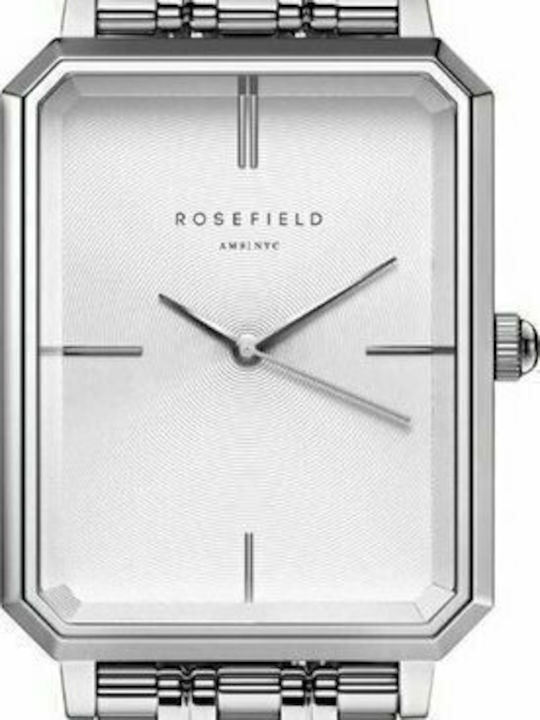 Rosefield The Elles Γυναικείο Ρολόι 29mm Μπαταρίας με Ασημί Μεταλλικό Μπρασελέ - Image 2