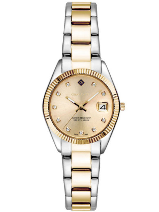 Gant Sussex Γυναικείο Ρολόι 28mm Χρονογράφος Μπαταρίας με Χρυσό Μεταλλικό Μπρασελέ KOD G181016 - Image 1