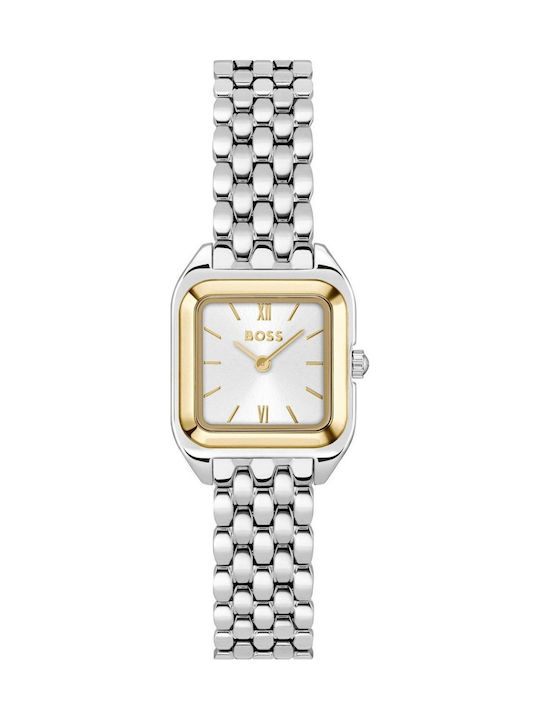 Boss Mae Petite Γυναικείο Ρολόι 22mm Μπαταρίας με Ασημί Μεταλλικό Μπρασελέ kod 1502821 - Image 3