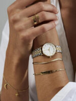 Rosefield Small Edit Γυναικείο Ρολόι 26mm Μπαταρίας με Ασημί Μεταλλικό Μπρασελέ