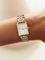 Rosefield The Boxy Γυναικείο Ρολόι 28mm Μπαταρίας με Ασημί Μεταλλικό Μπρασελέ