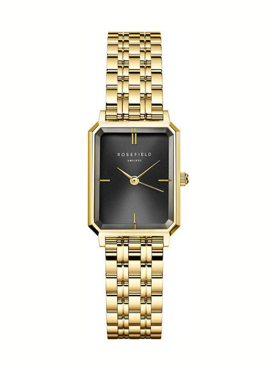 Rosefield The Octagon Γυναικείο Ρολόι 24mm Μπαταρίας με Χρυσό Μεταλλικό Μπρασελέ - Image 2