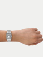 Emporio Armani Genni Γυναικείο Ρολόι Μπαταρίας με Ασημί Μεταλλικό Μπρασελέ - Image 4