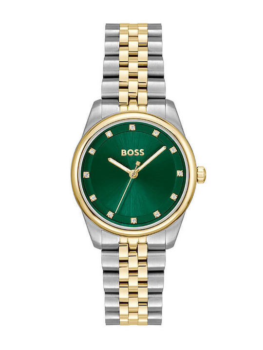 Boss Ανδρικό Ρολόι Μπαταρίας με Χρυσό Μεταλλικό Μπρασελέ KOD 1502834 - Image 1