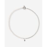 UNISEX Barbara  713 Mini Pearl Necklace Silver - Image 3