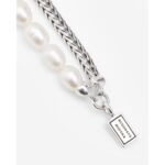UNISEX Barbara  713 Mini Pearl Necklace Silver