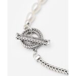 UNISEX Barbara  713 Mini Pearl Necklace Silver - Image 6