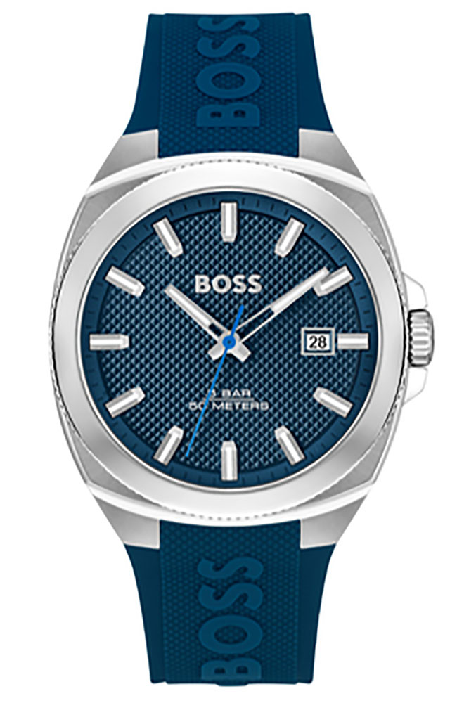 1514139-Walker-229eu-41mm-5atm BOSS Walker Blue Rubber Strap Κωδικός προιόντος: 1514139 - Image 1