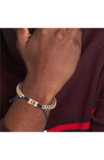 Tommy Hilfiger Ανδρικό Βραχιόλι Αλυσίδα από Ανοξείδωτο Ατσάλι Επιχρυσωμένο