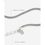 UNISEX Barbara  713 Mini Pearl Necklace Silver - Image 5