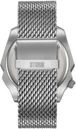 Μοναδικό ανδρικό ρολόι STORM CYREX με μπλε χείλος Lazer, δείκτες ώρας εμπνευσμένους από βίδες και λειτουργία ημερομηνίας - Image 2