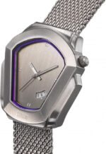 Μοναδικό ανδρικό ρολόι STORM CYREX με μπλε χείλος Lazer, δείκτες ώρας εμπνευσμένους από βίδες και λειτουργία ημερομηνίας - Image 3