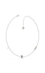 GUESS STEEL REBEL REBEL UBN79044 Ασημένιο Κολιέ Με Καρφάκια