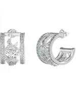 Σκουλαρίκια κρίκοι GUESS 4 Love από ανοξείδωτο ατσάλι με ζιρκόν Κωδικός προϊόντος JUBE05036JWRHT/U