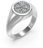 GUESS ST Dreaming Guess Ασημένιο Δαχτυλίδι Με Σφραγίδα Και Ζιργκόν JUBR03132JWRH