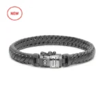 UNISEX Buddha To Buddha Ben XS Black Rhodium Silver Bracelet J070 BRS