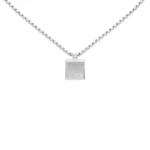 Κολιέ Calvin Klein 35000486 Ατσάλινο Ασημί Με Τετράγωνο Κρεμαστό 35000486 - Image 3