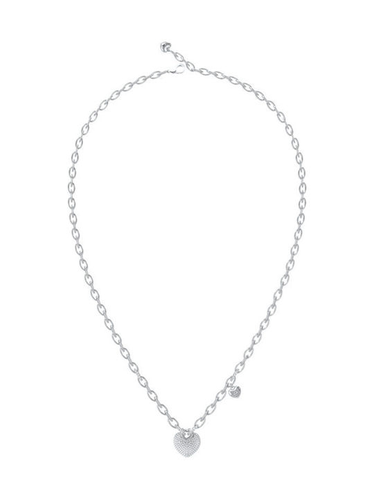 Guess Κολιέ με σχέδιο Καρδιά από Ατσάλι με Ζιργκόν  JUBN05212JWRHT/U - Image 1
