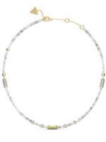 Guess Κολιέ από Επιχρυσωμένο Ατσάλι με Ζιργκόν