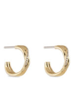 Calvin Klein Σκουλαρίκια Κρίκοι από Ατσάλι Επιχρυσωμένα με Πέτρες 35000515