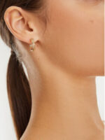 Calvin Klein Σκουλαρίκια Κρίκοι από Ατσάλι Επιχρυσωμένα με Πέτρες 35000515 - Image 3