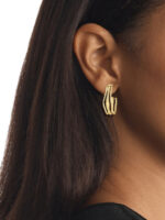 Calvin Klein Wavy Σκουλαρίκια Κρίκοι από Ατσάλι Επιχρυσωμένα  35000721 - Image 3