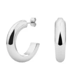 Σκουλαρίκια ROSEFIELD από ατσάλι σε σχήμα ημικυκλίου  SKU : JEDSS-J804