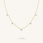 ROSEFIELD Κολιέ Row Of Hearts με επιχρυσωμένο ανοξείδωτο ατσάλι  SKU JNRHG-J1005