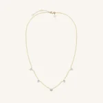 ROSEFIELD Κολιέ Row Of Hearts με επιχρυσωμένο ανοξείδωτο ατσάλι  SKU JNRHG-J1005 - Image 5